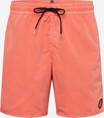 VolcomSurferske kupaće hlače - narančasta boja: prednji dio
