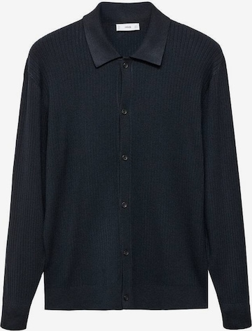MANGO MAN Knit Cardigan 'London' in Blue: front