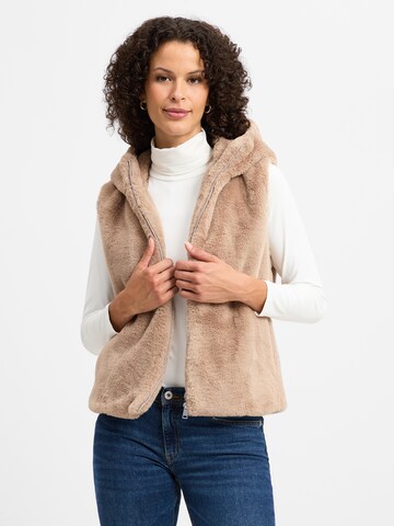 Marie Lund Weste in Beige: Vorderseite
