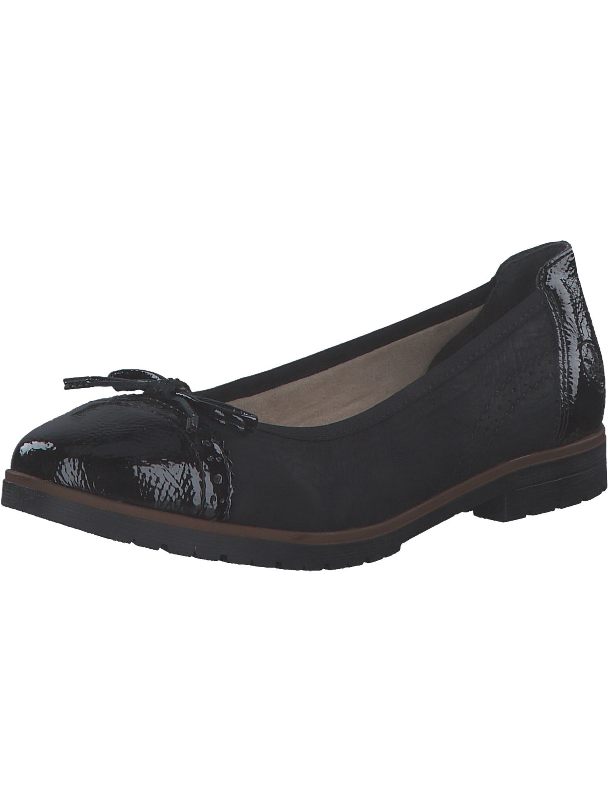 Ballerines Rieker en noir : devant