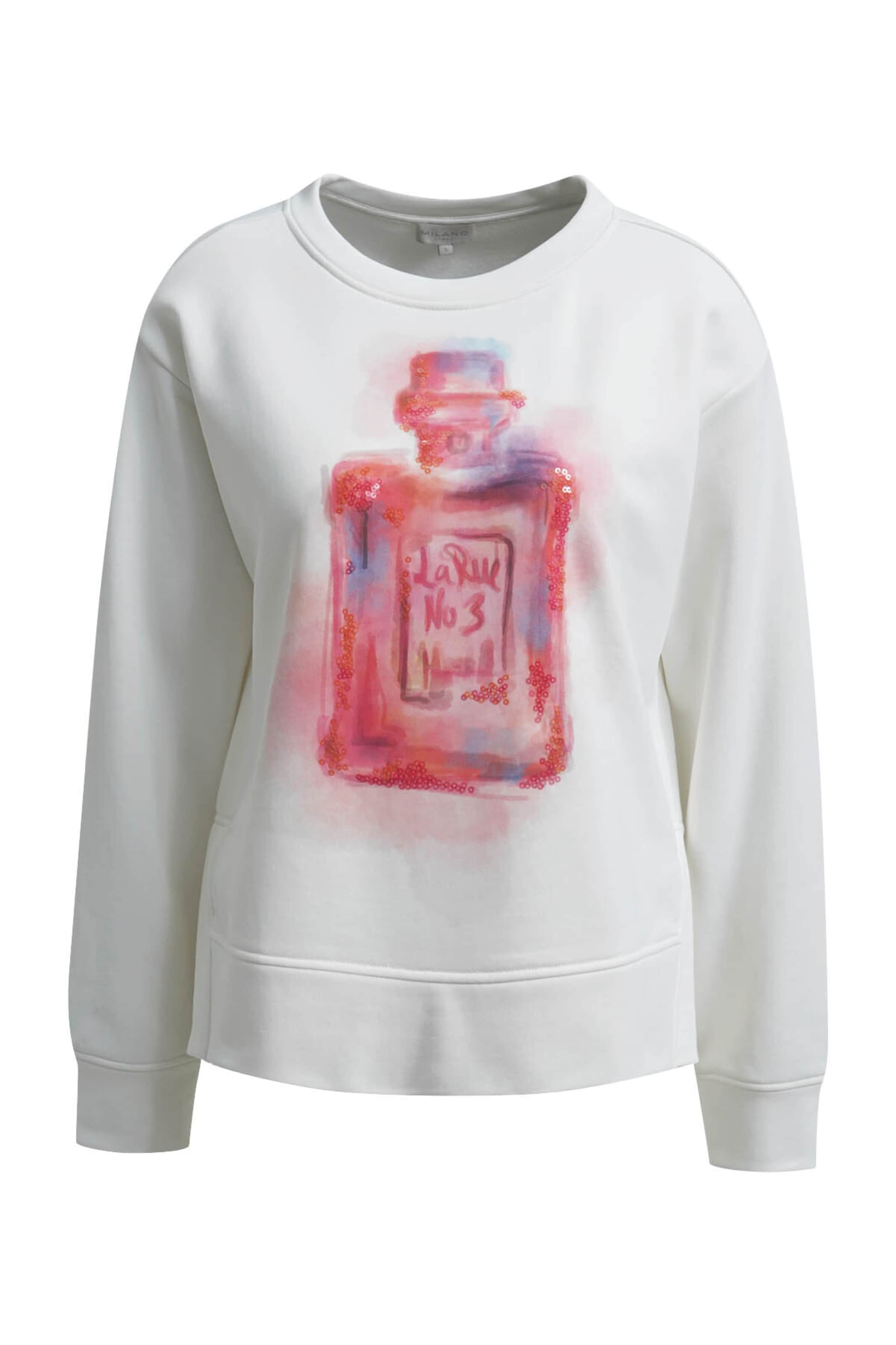 Milano Italy Sweatshirt in White: front