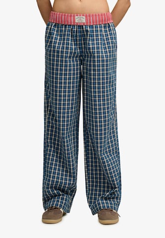 Superdry & Co Wide Leg Hose in Blau: Vorderseite