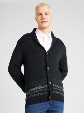 Lindbergh Knit cardigan in Black: front