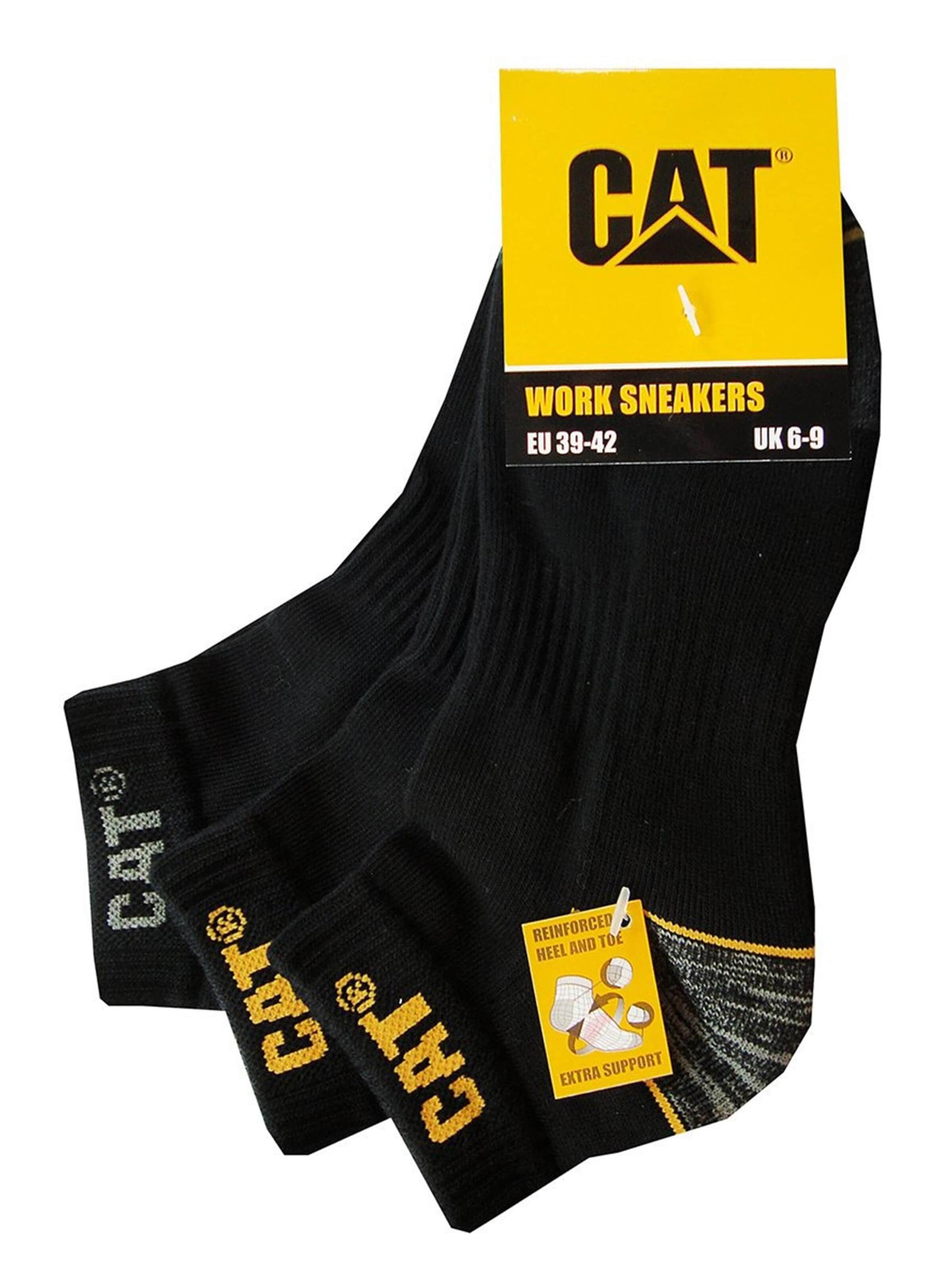 CATERPILLAR Ankle socks 'CAT Enkelsokken Heren Work Sneakers 9-paar Korte Werksokken' in Black