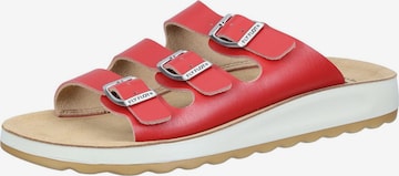 FLY FLOT Mules 'Pantoletten' in Red: front