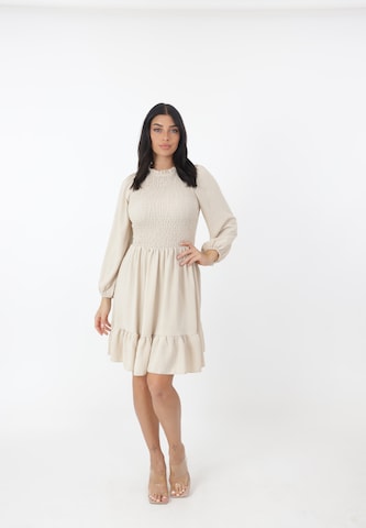 Elara Kjole i beige: forside