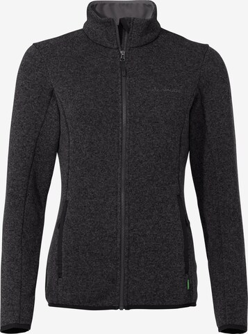 VAUDE Athletic Fleece Jacket 'Rienza' in Black: front