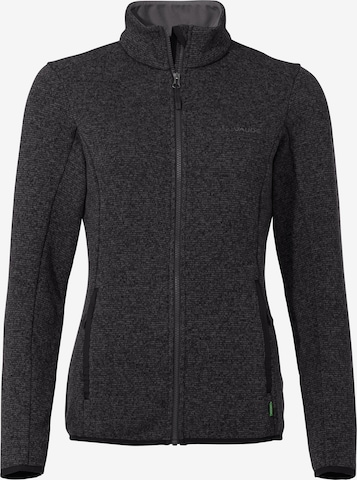 VAUDE Athletic Fleece Jacket 'Rienza' in Black: front