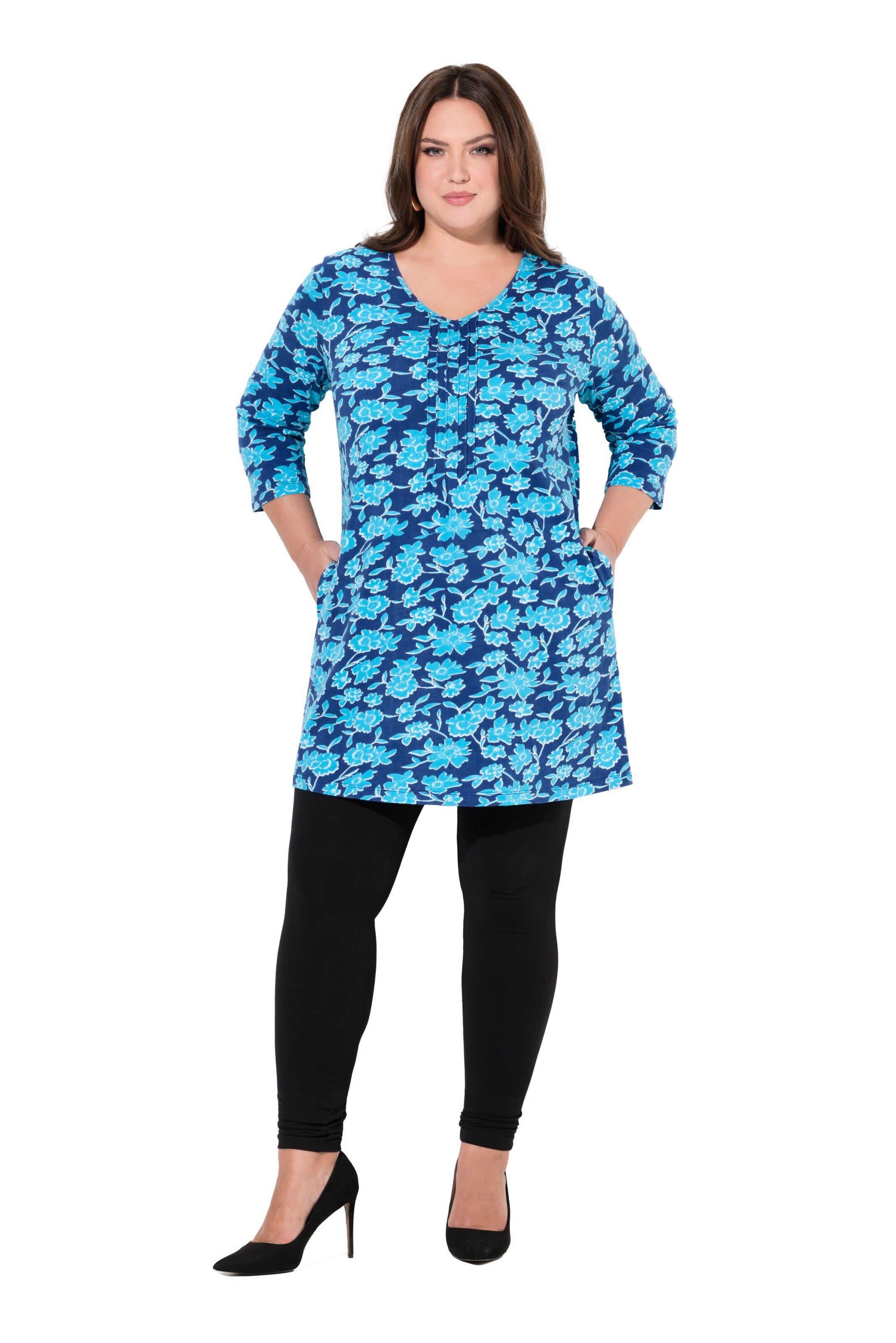Ulla Popken Tuniek in Blauw: voorkant