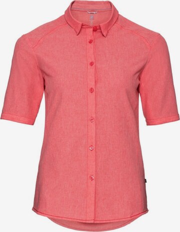 ODLO Athletic Button Up Shirt 'Kumano Active' in Orange: front