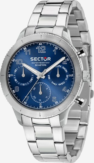 SECTOR Analoog horloge '270 41MM MULTI BLUE DIAL BR SS' in de kleur Blauw, Productweergave