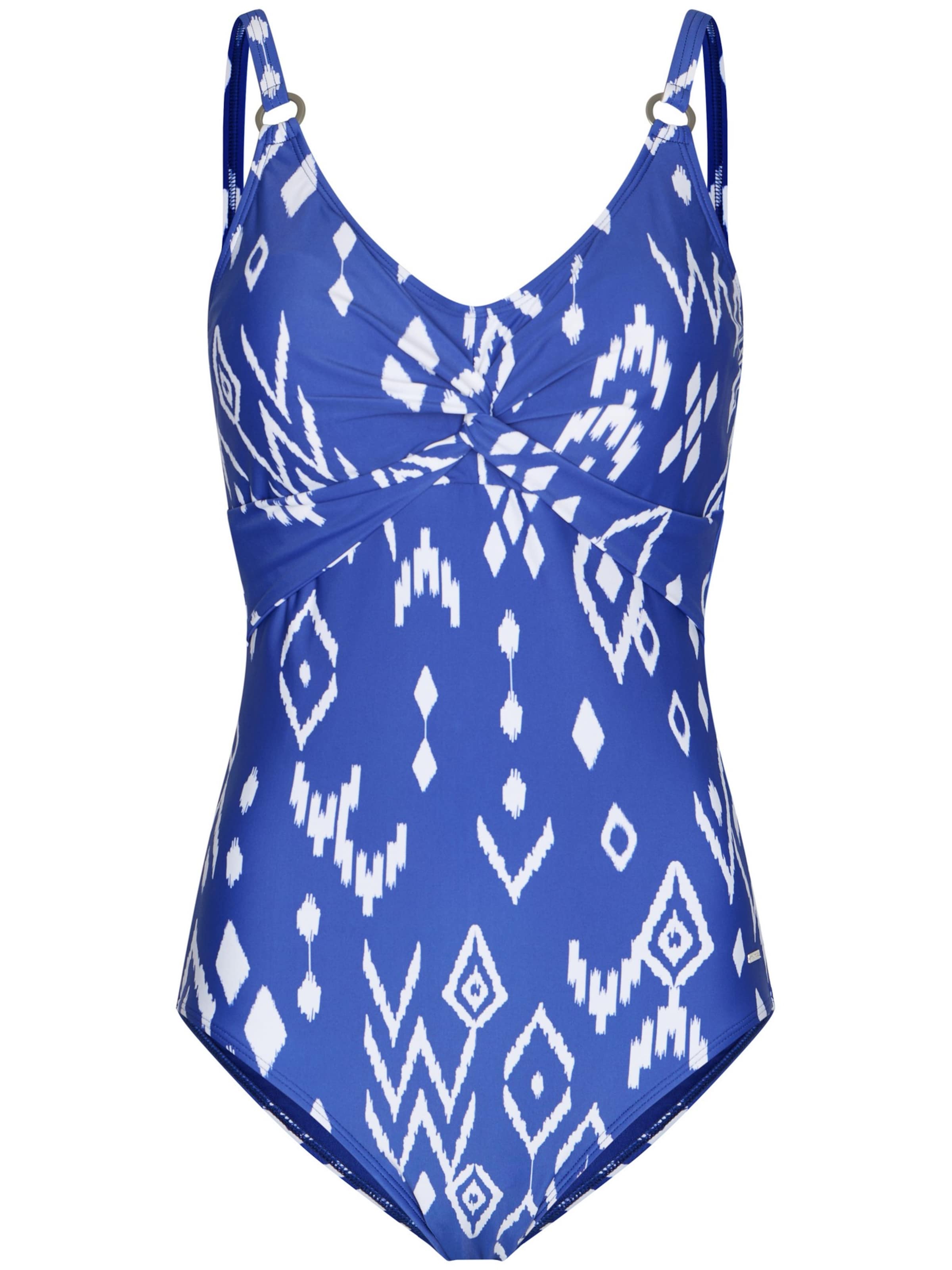 Pastunette Klassisch Shapingbadeanzug 'Knot'‌‌‌‌‌‌ in Blau: Vorderseite