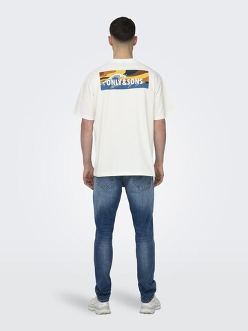 T-Shirt 'KEITH' Only & Sons en blanc