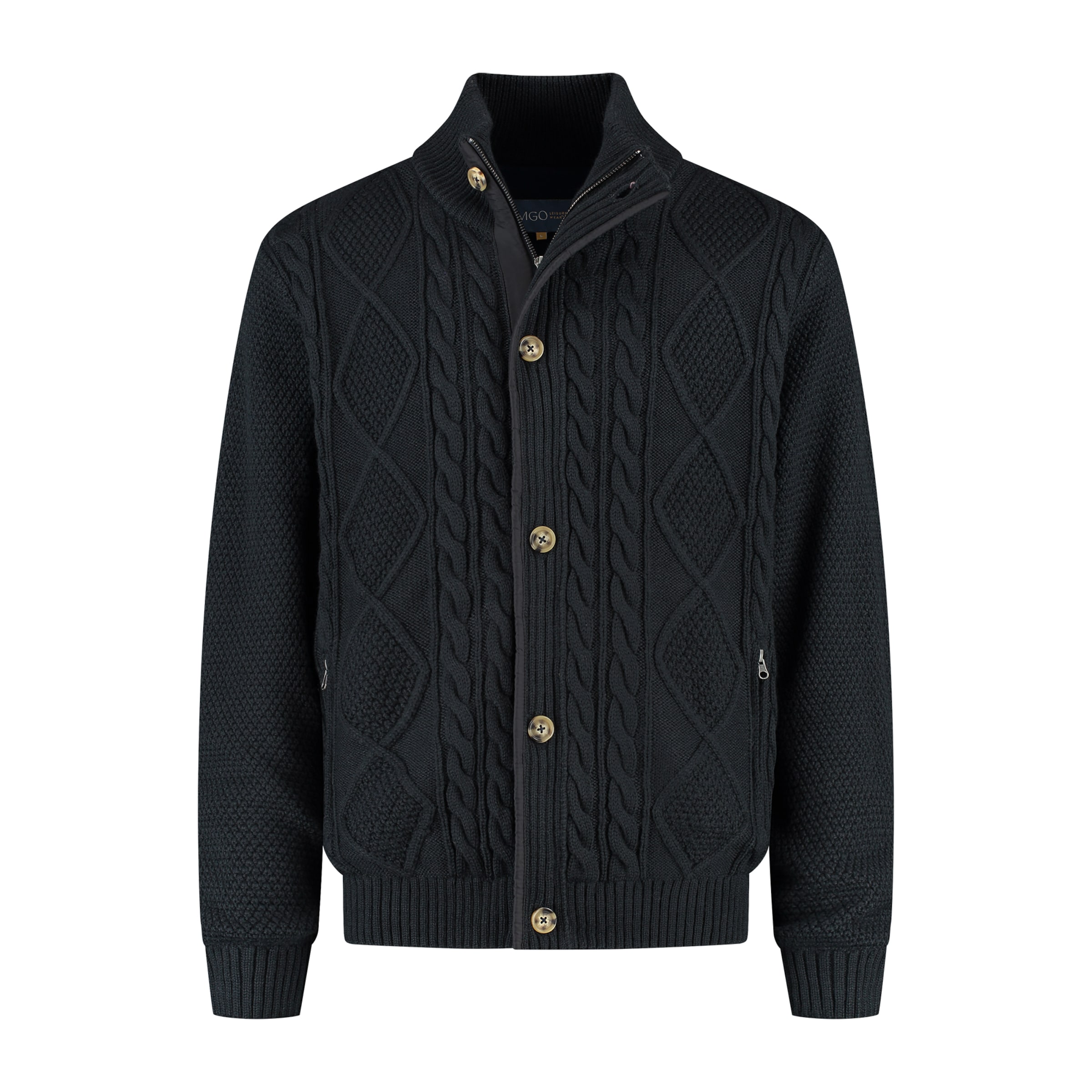 MGO Knit cardigan in Blue: front