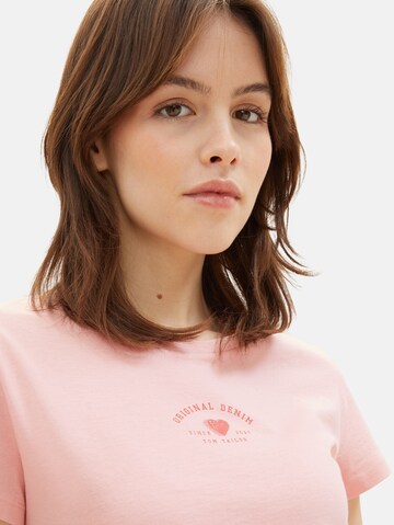 T-shirt TOM TAILOR DENIM en rose