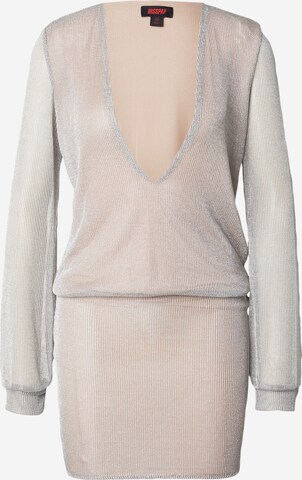 Misspap Knitted dress in Silver: front