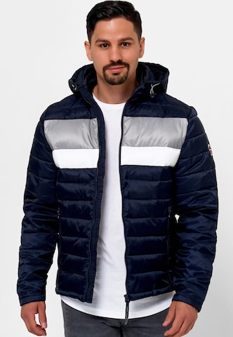 INDICODE JEANS Übergangsjacke 'Hampshire' in Blau: Vorderseite