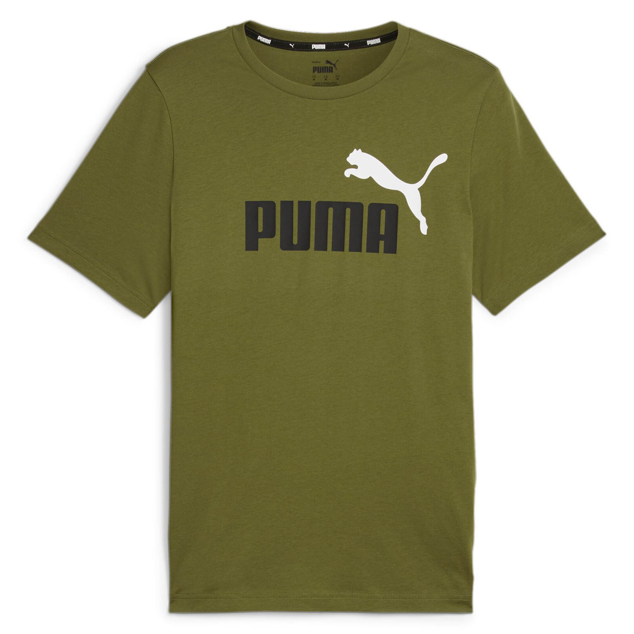 PUMA Функционална тениска 'Essentials' в зелено: отпред
