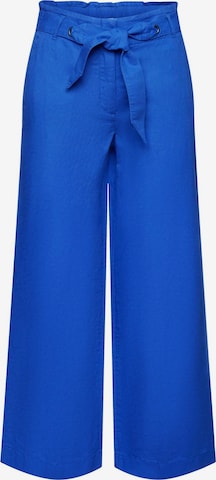 ESPRIT Wide leg Broek in Blauw: voorkant