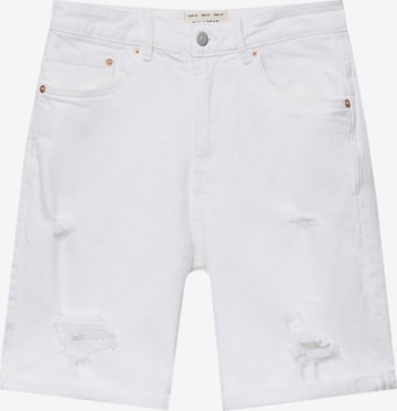 Coupe slim Jean Pull&Bear en blanc : devant