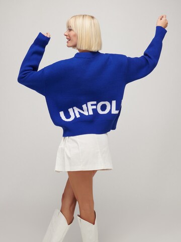UNFOLLOWED x ABOUT YOU Sweater 'SIGNATURE' in Blue: back