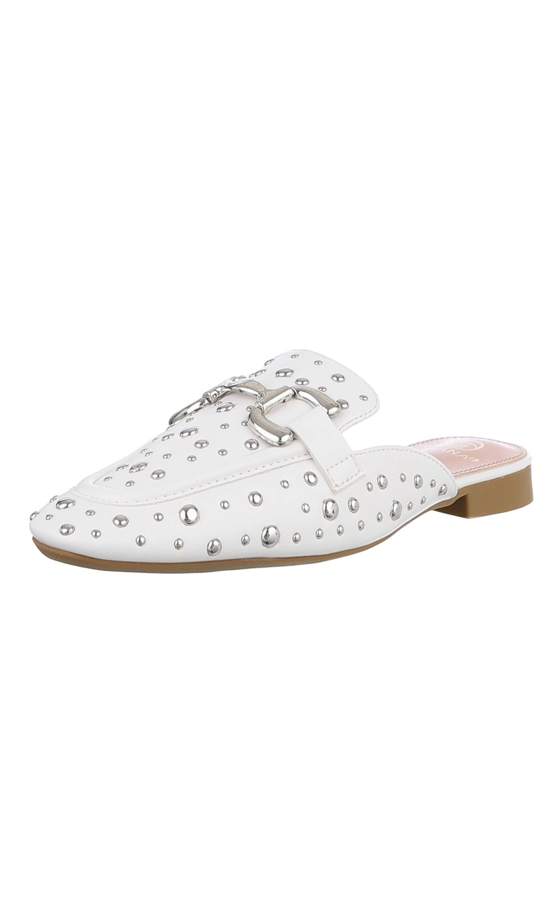 Ital-Design Pantolette in Weiß: Vorderseite