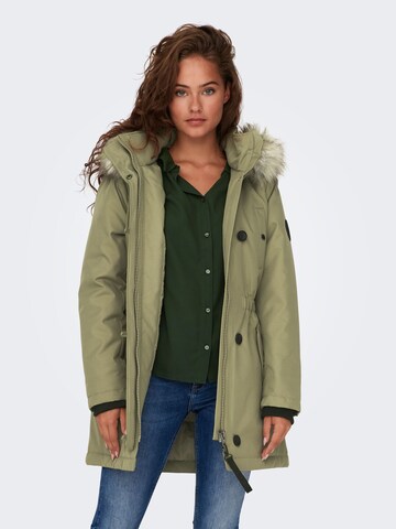 ONLY - Parka de inverno 'Iris' em verde: frente