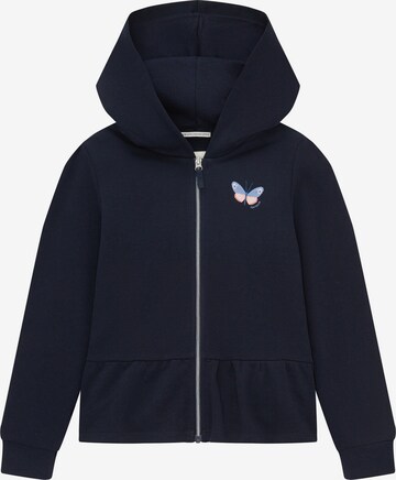 TOM TAILOR Zip-Up Hoodie in Blue: front