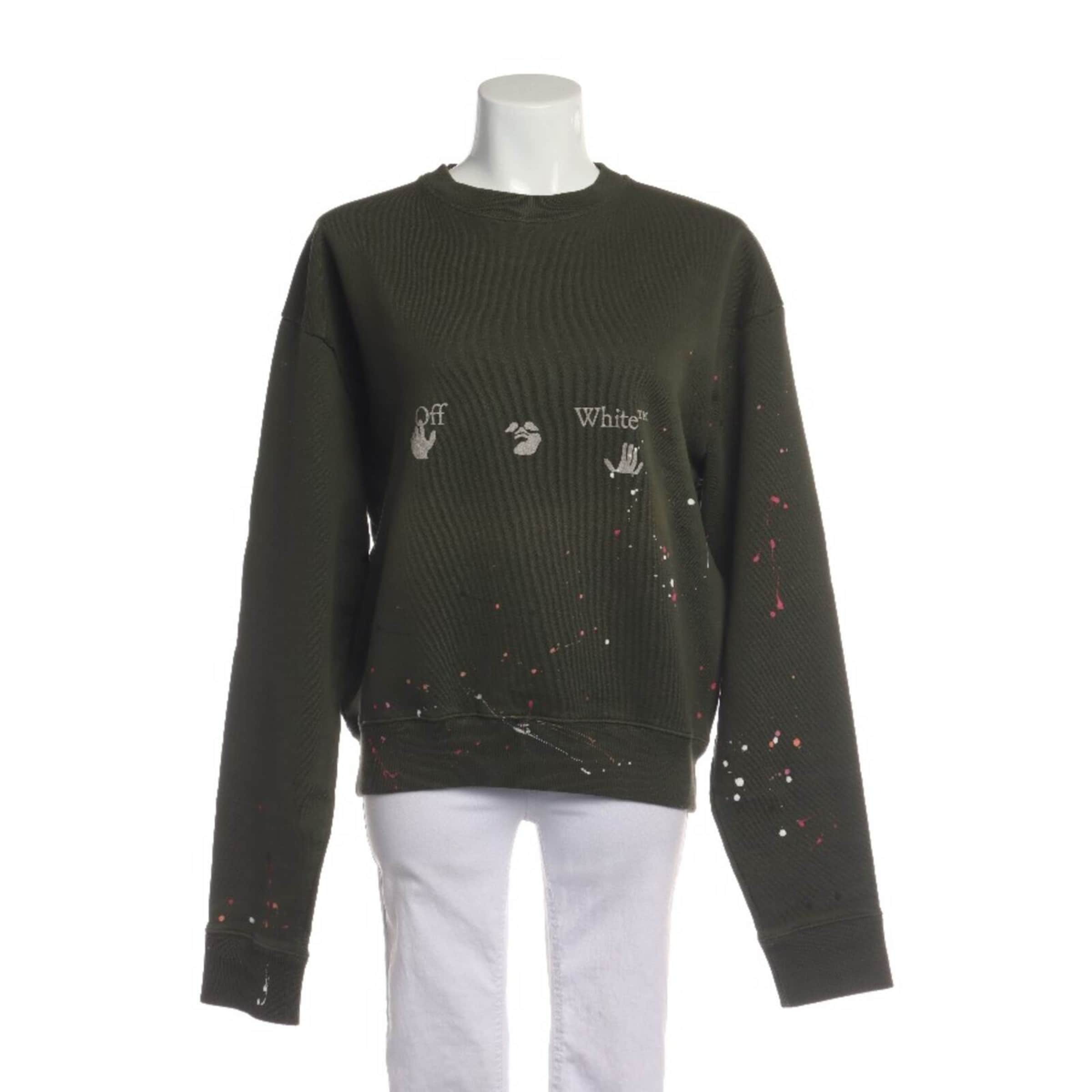 Off-White Sweatshirt / Sweatjacke XS in Grün: Vorderseite