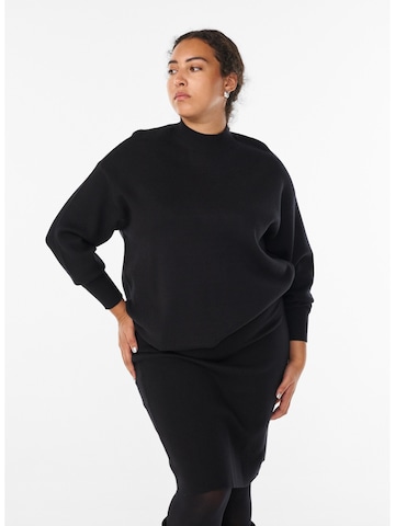 Pulover 'Zoe' de la Zizzi pe negru: față