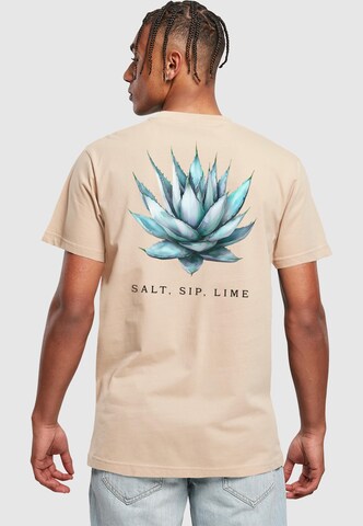 Maglietta 'Mexico Salt Sip Lime' di Mister Tee in beige: frontale