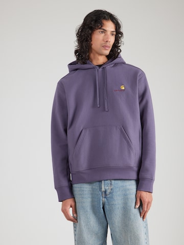 Carhartt WIP Sweatshirt 'American Script' in Lila: voorkant