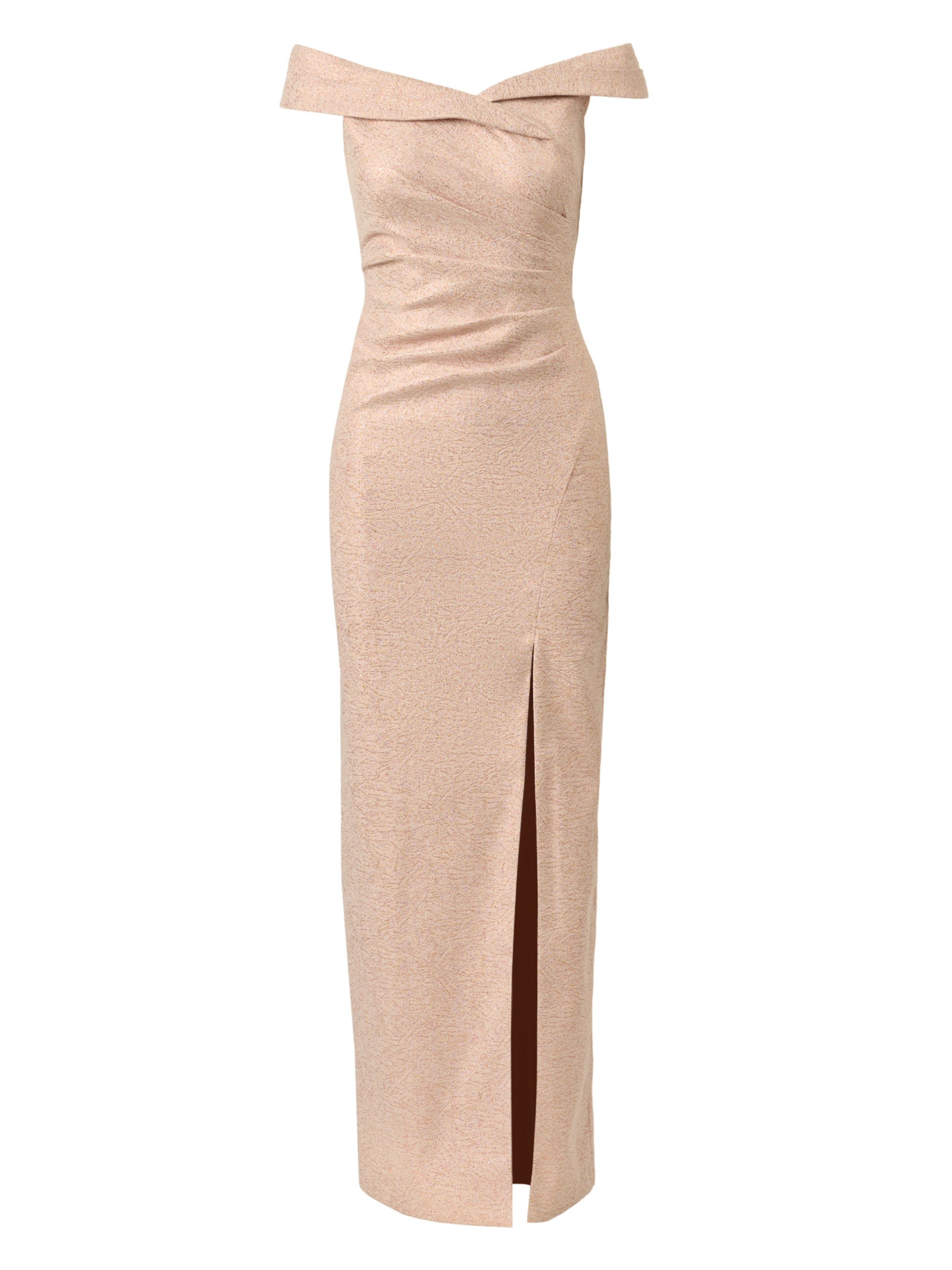 Adrianna Papell Avondjurk 'Off Shoulder Column Gown' in Roze: voorkant