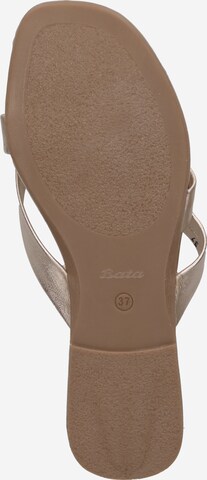 Bata Босоножки через палец в Серебристый