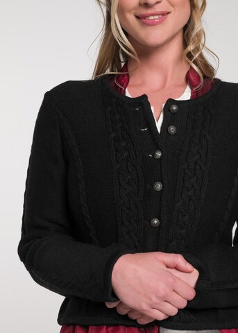 SPIETH & WENSKY Knit Cardigan 'Bonn' in Black