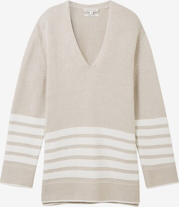 Pull-over TOM TAILOR en beige : devant