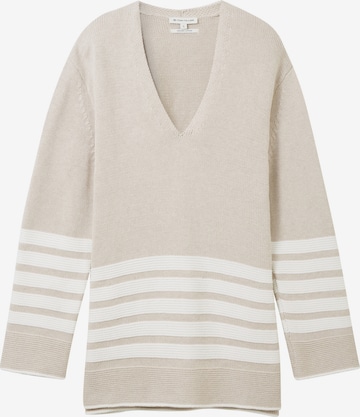 TOM TAILOR Sweater in Beige: front