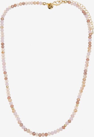 Leslii Necklace in Beige: front