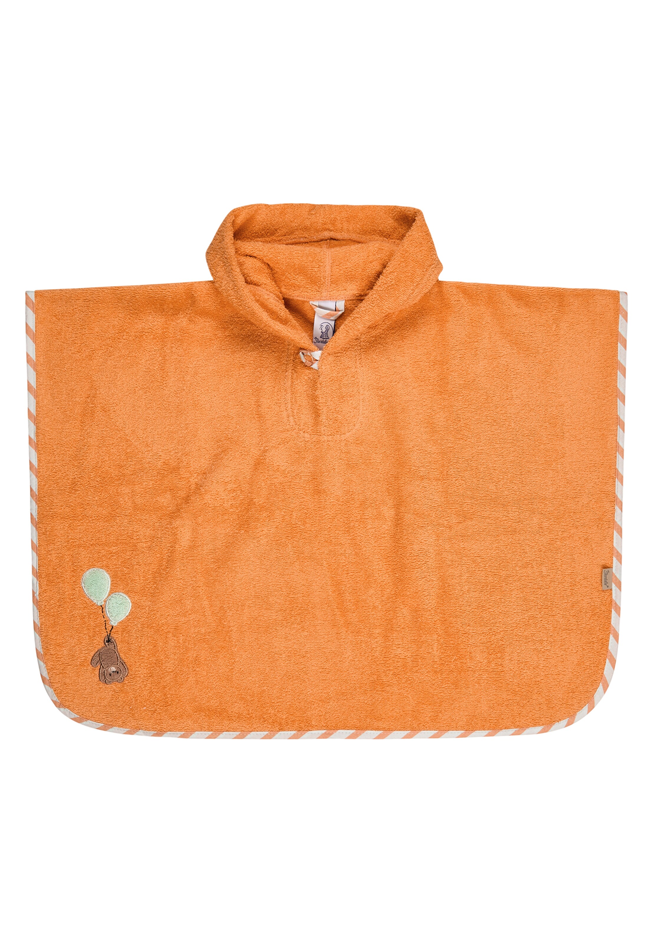 STERNTALER Bathrobe 'BÄR Bo' in Orange: front