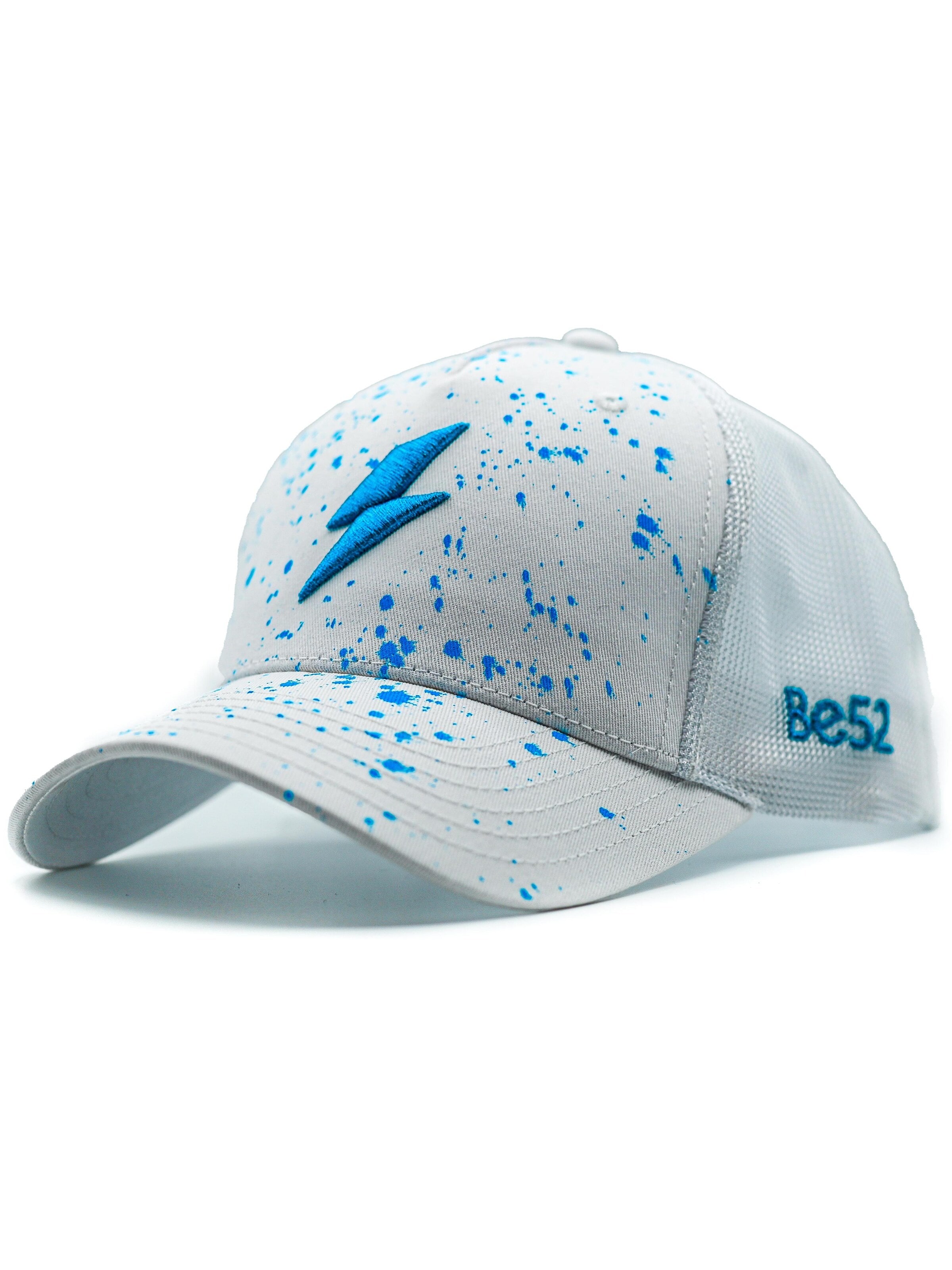 Cappello da baseball 'Bolt splash premiumS' di Be52 in blu: frontale