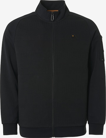 No Excess Zip-Up Hoodie in Black: front