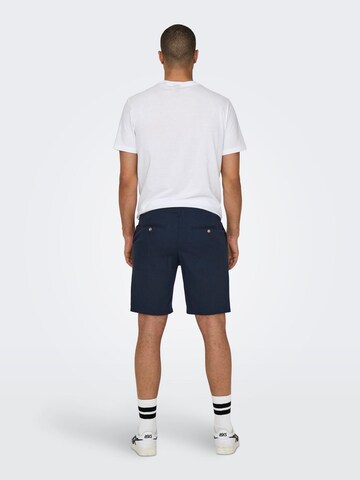 regular Pantaloni con pieghe 'LEO' di Only & Sons in blu