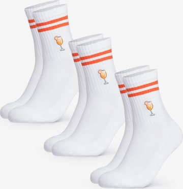 Occulto Sports socks 'Summer' in White: front