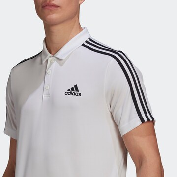 ADIDAS SPORTSWEAR Performance Shirt 'Primeblue Designed To Move 3-Stripes' in White