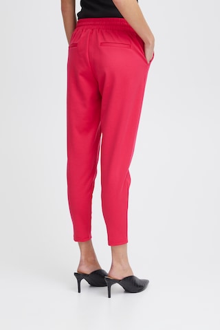 ICHI Slim fit Pleat-Front Pants 'KATE' in Pink