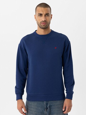 Williot Sweatshirt 'HOLMAN' in Blauw: voorkant