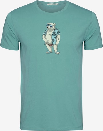 GREENBOMB T-Shirt 'Animal Beach Bear' in Grün: Vorderseite