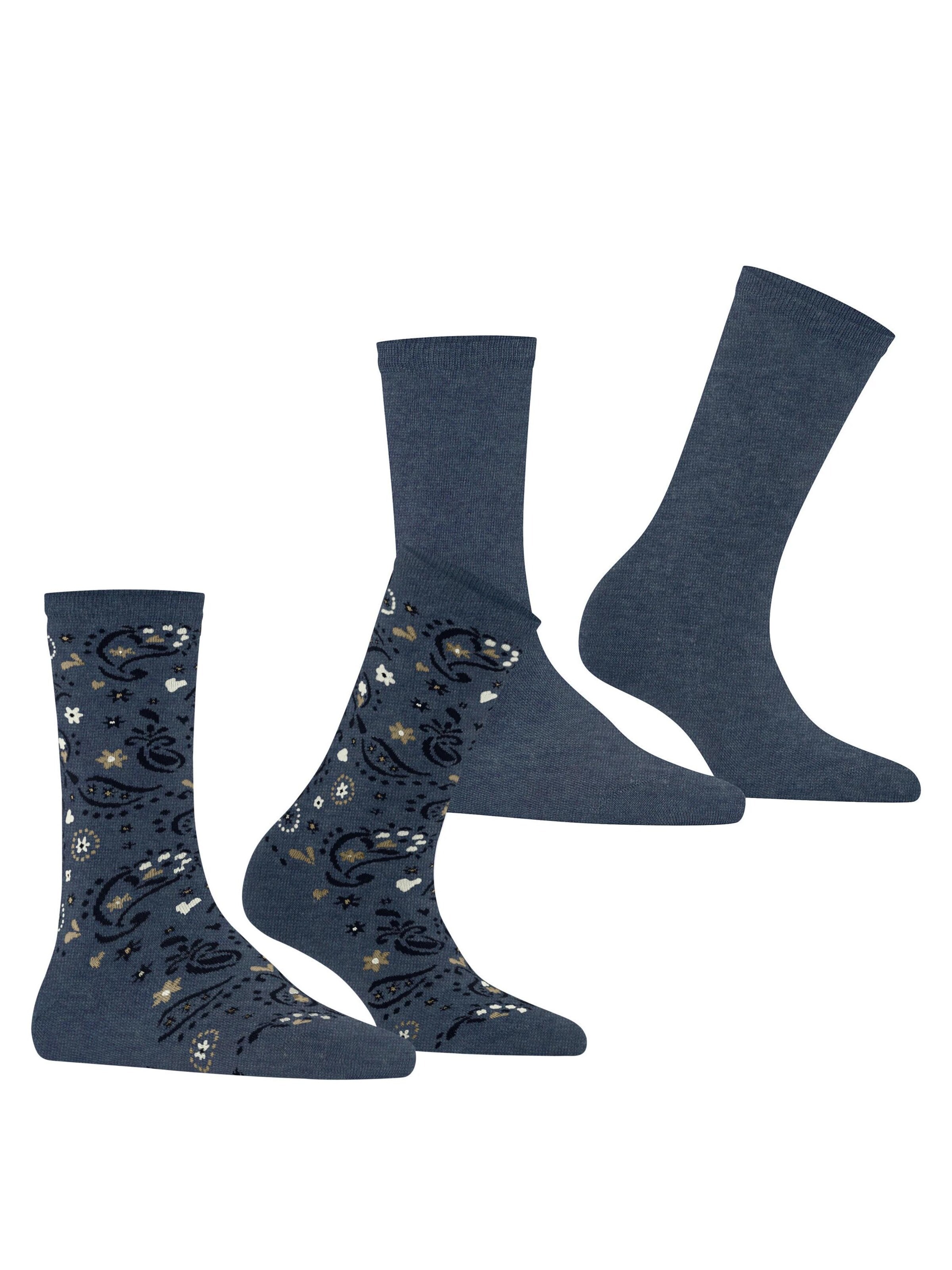 ESPRIT Socken 'Soft Paiyley 2-Pack'‌‌‌‌‌‌‌‌ in Blau