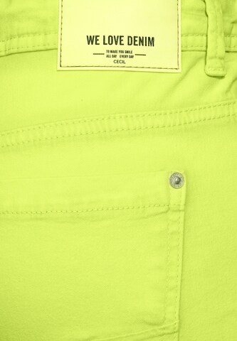 CECIL Slim fit Pants in Yellow