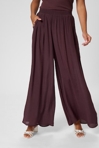 Kaffe Wide leg Broek in Lila: voorkant